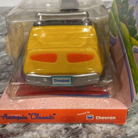 Disneyland NWOT Autopia Collectible Yellow Car “Classic” Disney Chevron Car - Picture 10 of 16